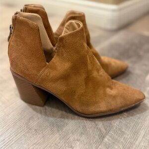 Women's Tan Suede Ankle Boots